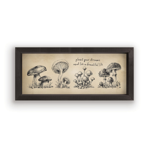 P. Graham Dunn Tea & Ink Framed Linen Art - Plant Your Dreams