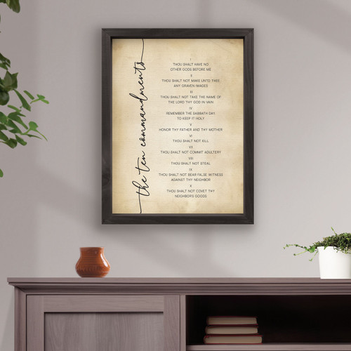 p. graham dunn Tea & Ink Framed Linen Art - The Ten Commandments p. graham dunn Tea & Ink Framed Linen Art - The Ten Commandments