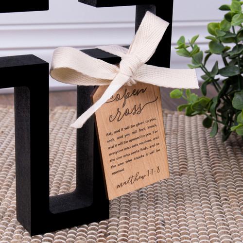 P. Graham Dunn The Open Cross Collection - Black Open Cross - 8"H