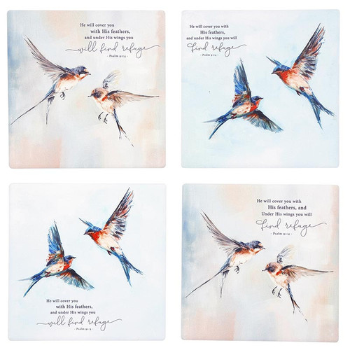 p. graham dunn Under His Wing Collection Coaster - 4/pk p. graham dunn Under His Wing Collection Coaster - 4/pk