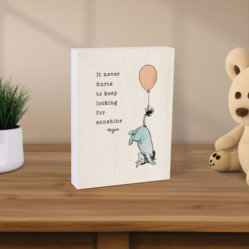 p. graham dunn Winnie The Pooh Collection Decorative Block - It Never Hurts
