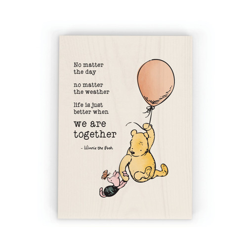 P. Graham Dunn Winnie The Pooh Collection Decorative Block - No Matter The Day