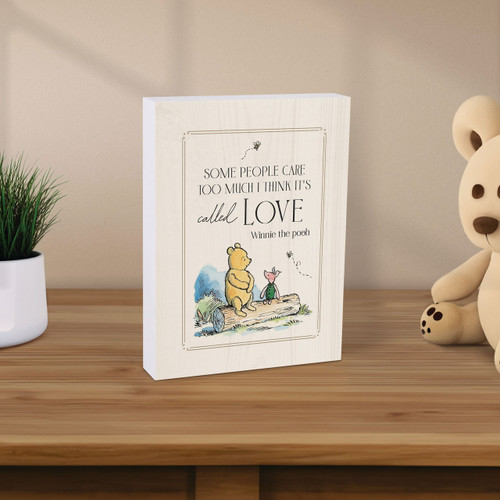 p. graham dunn Winnie The Pooh Collection Decorative Block - Some People Care