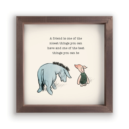 P. Graham Dunn Winnie The Pooh Collection Framed Art - A Friend Is One