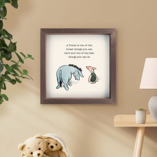 p. graham dunn Winnie The Pooh Collection Framed Art - A Friend Is One
