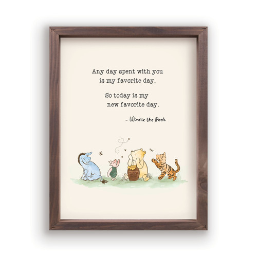 P. Graham Dunn Winnie The Pooh Collection Framed Art - Any Day Spent With You