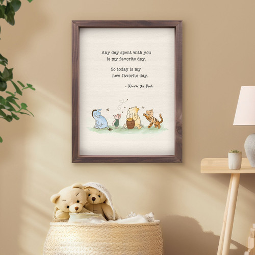 P. Graham Dunn Winnie The Pooh Collection Framed Art - Any Day Spent With You