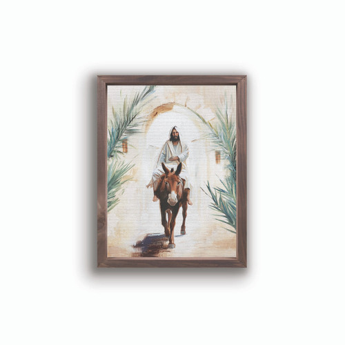P. Graham Dunn Wonderous Watercolors Collection Framed Linen Art - Jesus' Entry