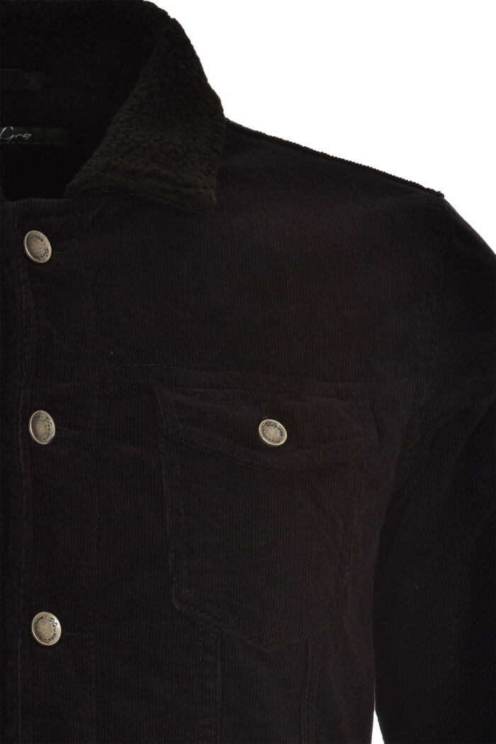 P. Grax Actor V1BLK Fur Denim Jacket
