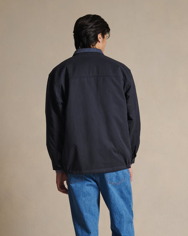 P. Johnson Leon Reversible Park Jacket - Mid Blue & Dark Blue