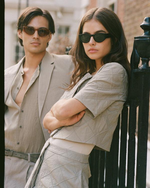 P. Johnson A.S.O Antique Black Sunglasses