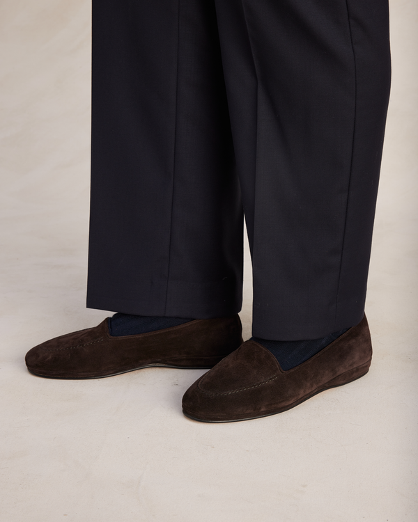 p. johnson Alfresco Loafer - Dark Chocolate Suede