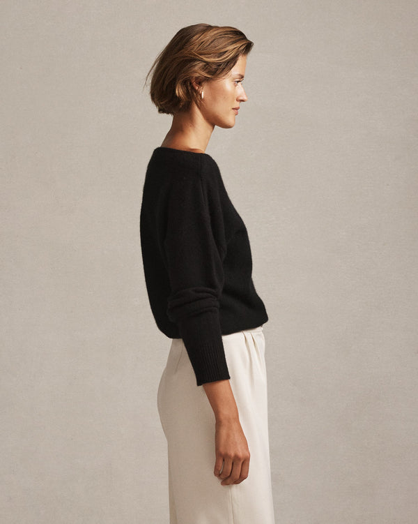 P. Johnson Amélie Boat Neck Sweater - Black