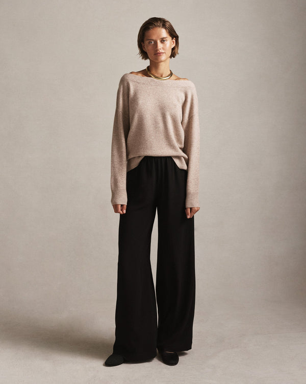 P. Johnson Amélie Boat Neck Sweater - Oat