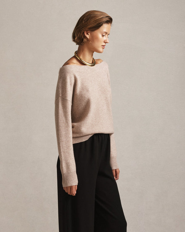 p. johnson Amélie Boat Neck Sweater - Oat