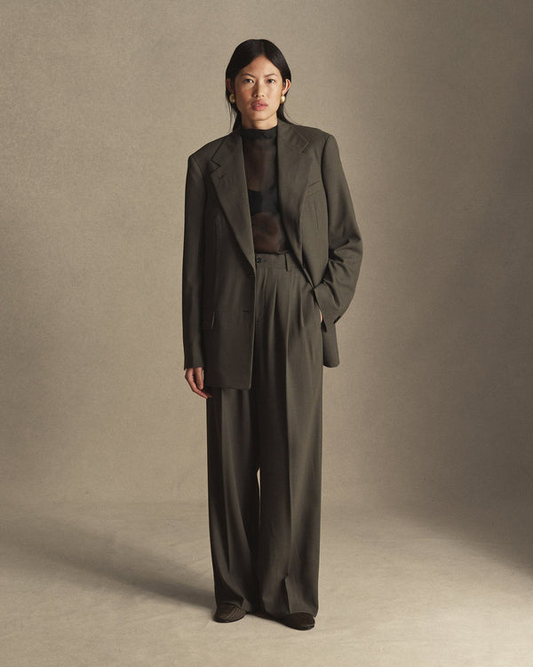 P. Johnson Ava Blazer - Dark Moss