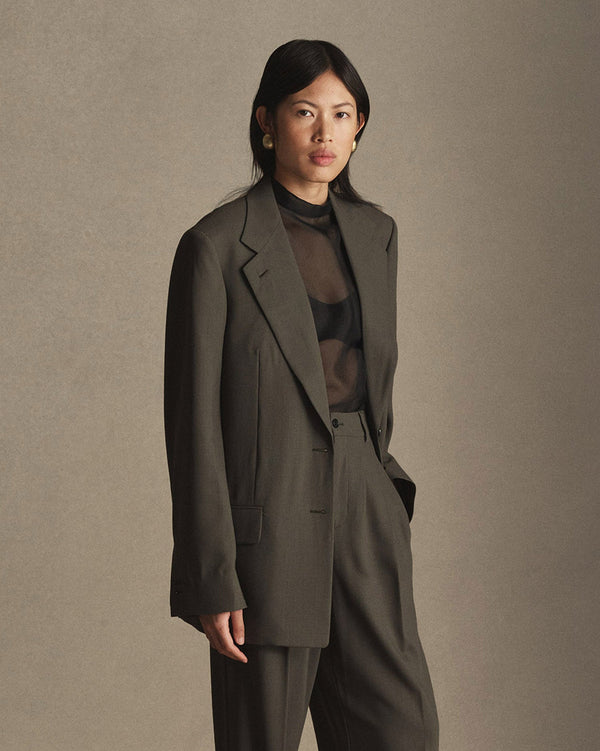 P. Johnson Ava Blazer - Dark Moss