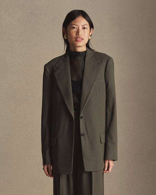 p. johnson Ava Blazer - Dark Moss