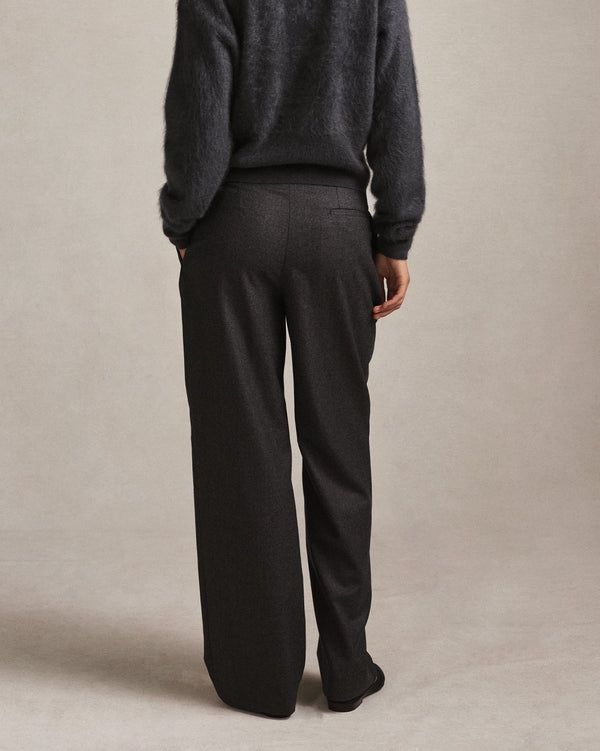 P. Johnson Ava Pleated Trouser - Dark Grey