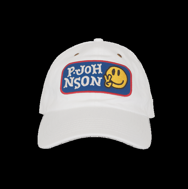 p. johnson Badge Cap - White