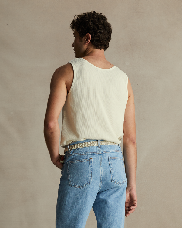 P. Johnson Beige Waffle Tank