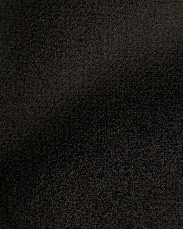 P. Johnson Black Crepe Short-Sleeve Blazer