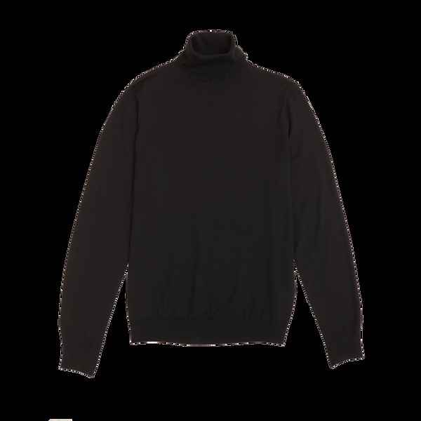P. Johnson Black Merino Roll Neck