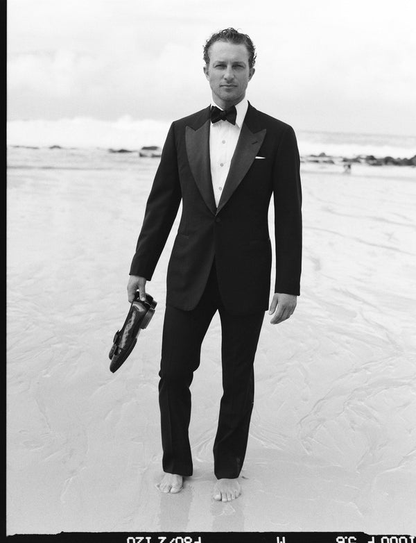 P. Johnson Black Tuxedo Trousers