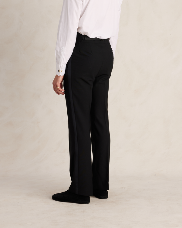 P. Johnson Black Tuxedo Trousers
