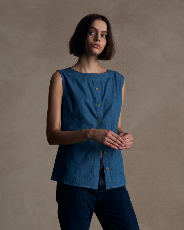 p. johnson Bodice Top - Light Denim