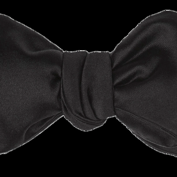 P. Johnson Bow Tie - Black Satin