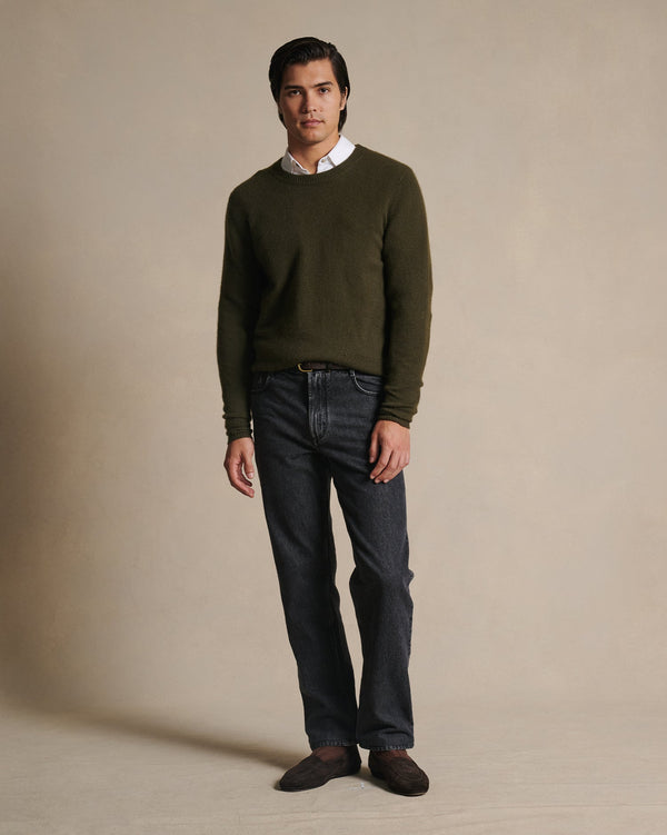 P. Johnson Cashmere Crew Neck - Milanese Green