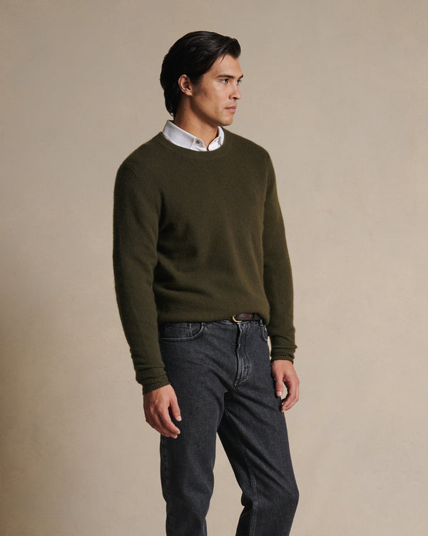 P. Johnson Cashmere Crew Neck - Milanese Green