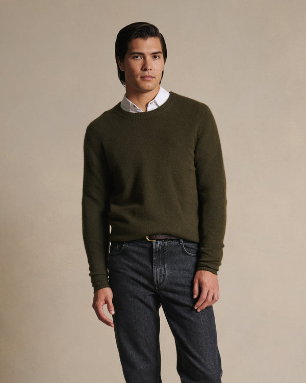 p. johnson Cashmere Crew Neck - Milanese Green