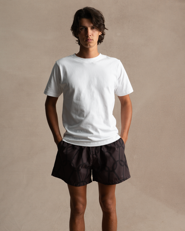 P. Johnson Chainmail Swim Short - Chocolate