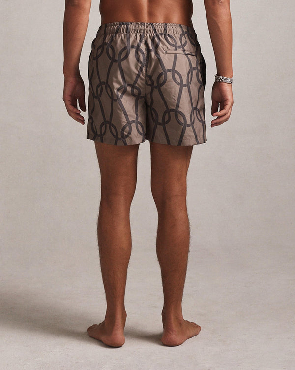 P. Johnson Chainmail Swim Short - Moss