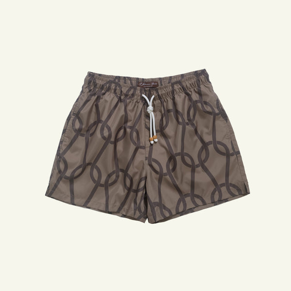 P. Johnson Chainmail Swim Short - Moss