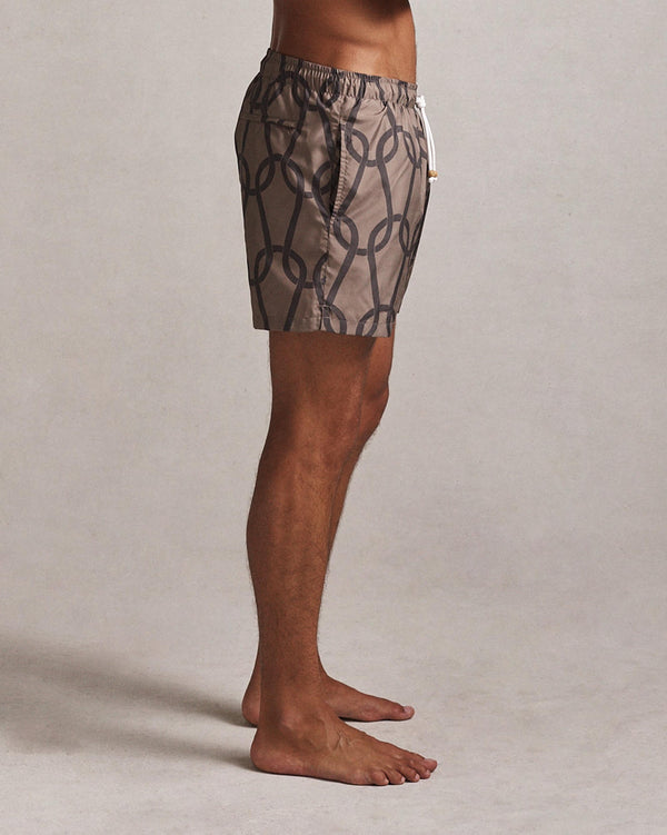P. Johnson Chainmail Swim Short - Moss