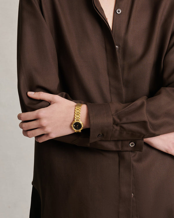 P. Johnson Classic Shirt - Chocolate Dupioni