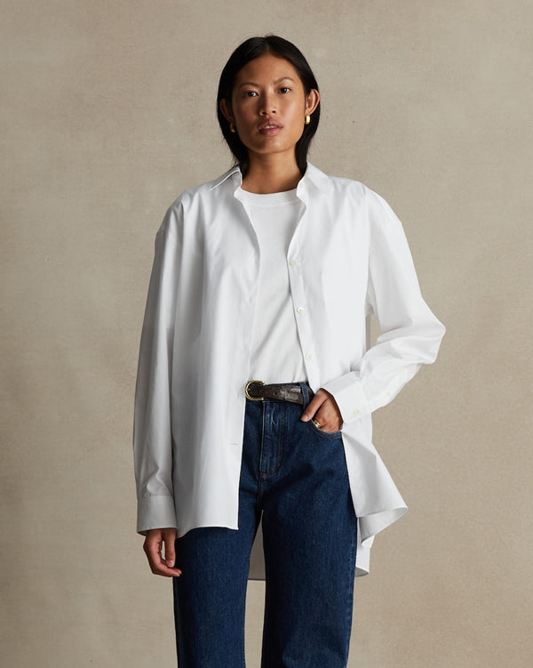 p. johnson Classic Shirt - White Poplin