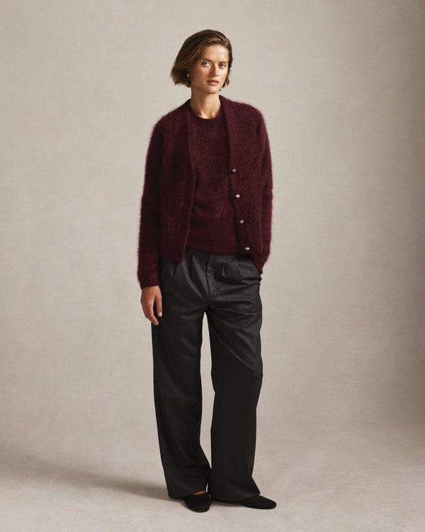 P. Johnson Claudia Cardigan - Bordeaux