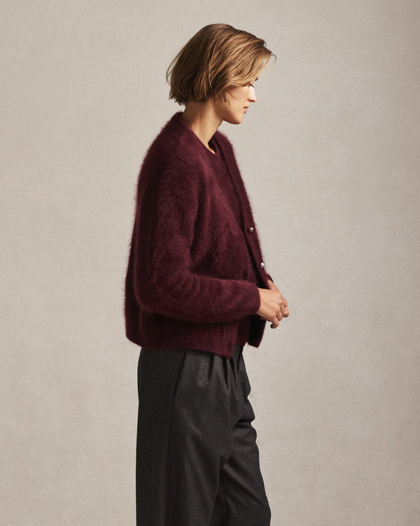 P. Johnson Claudia Cardigan - Bordeaux