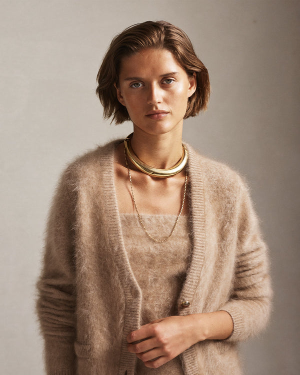 P. Johnson Claudia Cardigan - Taupe