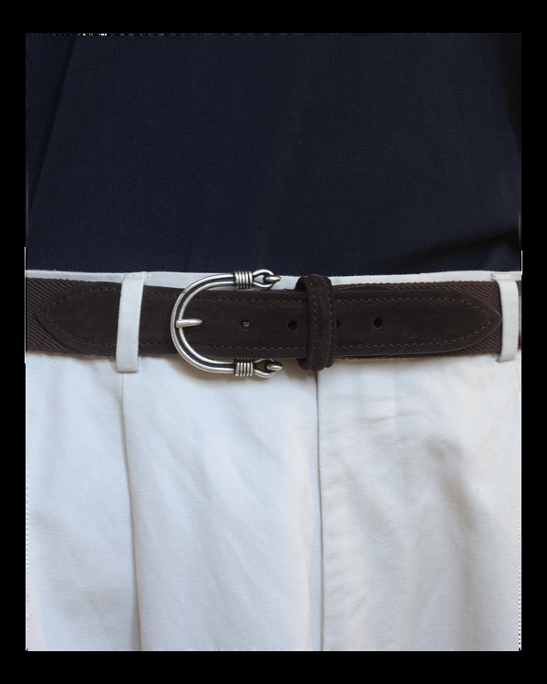 P. Johnson Cotton Drill Belt - Chocolate