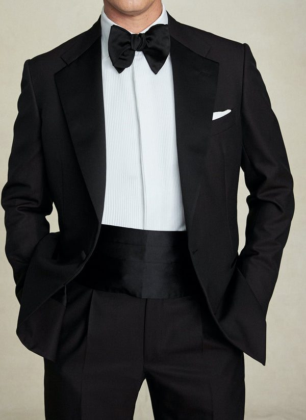 P. Johnson Cummerbund - Black Satin