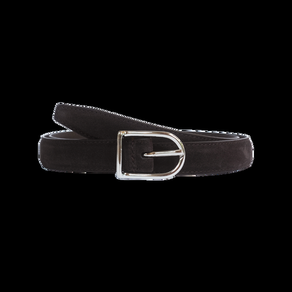 p. johnson D Buckle Belt - Chocolate Suede