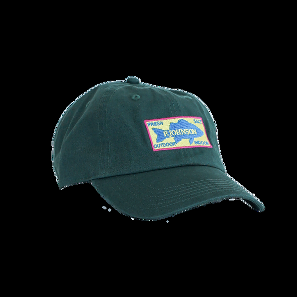 p. johnson Dartmouth Green Fish Dad Cap