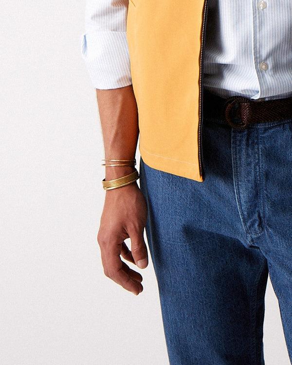 P. Johnson Double Brass Bracelet