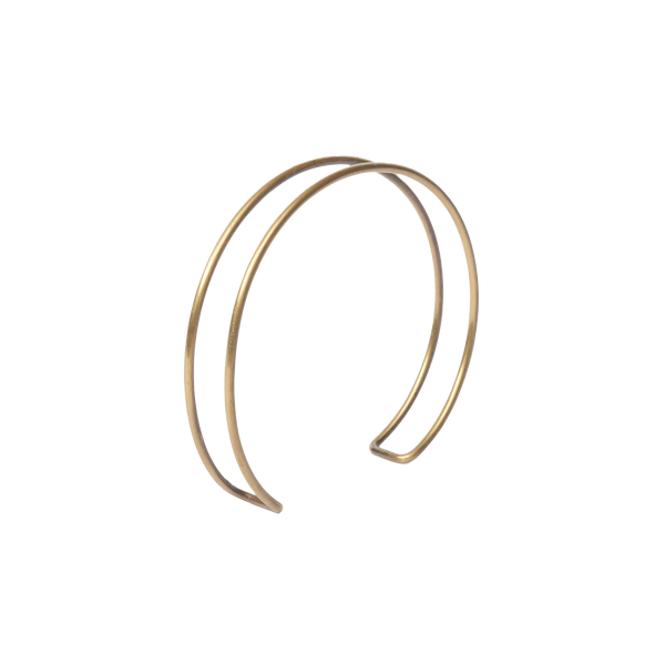 p. johnson Double Brass Bracelet