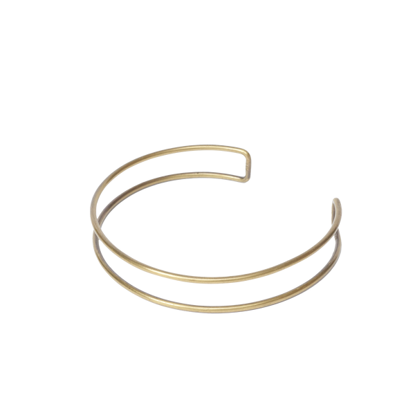 P. Johnson Double Brass Bracelet